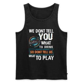 Music Techno Electro Rave - Men's Premium Organic Tank Top - black - Front - AI Model Male 178 light (178cm)