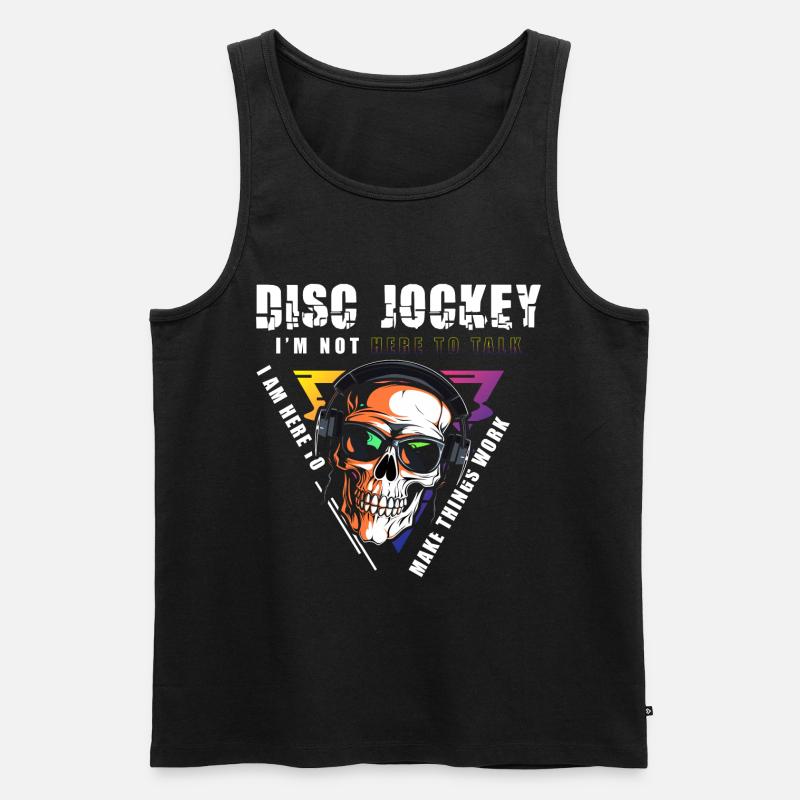 DJ Techno Party - Männer Premium Bio Tank Top - Schwarz