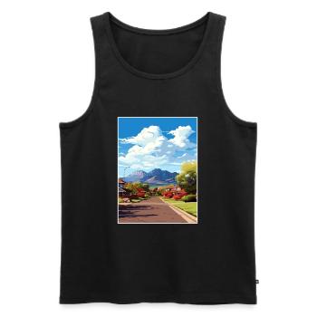 Springdale Utah Posters Vintage Travel Poster WPA - Men's Premium Organic Tank Top - black - Front - AI Model Male 178 light (178cm)