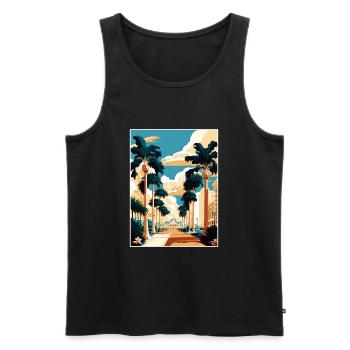 West Palm Beach Florida Vintage Reiseposter WPA - Männer Premium Bio Tank Top - Schwarz - Vorne - Michal (187cm)