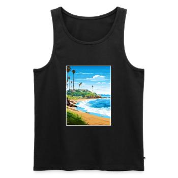 Laguna Beach Kalifornien Vintage Reiseposter WPA - Männer Premium Bio Tank Top - Schwarz - Vorne - AI Model Male 178 light (178cm)