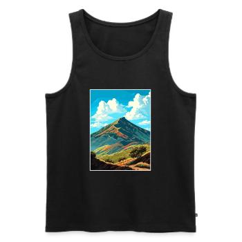 Mount Diablo California Vintage Reiseposter WPA - Männer Premium Bio Tank Top - Schwarz - Vorne - AI Model Male 178 light (178cm)