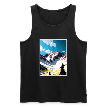 Arapahoe Basin Colorado Vintage voyage affiche WPA - Débardeur bio Premium Homme - noir - Devant - Michal (187cm)