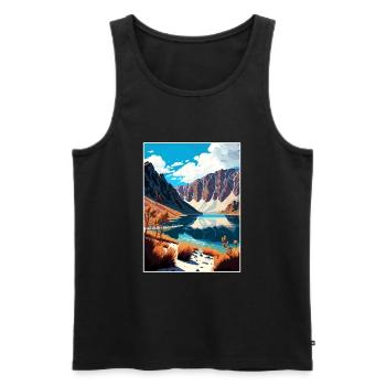 Convict Lake California Vintage Travel Poster WPA - Men's Premium Organic Tank Top - black - Front - Michal (187cm)