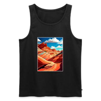 Vermilion Cliffs Arizona Vintage voyage affiche WPA - Débardeur bio Premium Homme - noir - Devant - Michal (187cm)