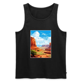 Canyonlands Nationalpark Vintage Reiseposter - Männer Premium Bio Tank Top - Schwarz - Vorne - AI Model Male 178 light (178cm)