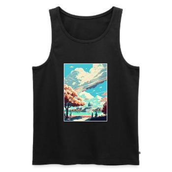 Washington Dc United States Vintage Travel Poster - Men's Premium Organic Tank Top - black - Front - Michal (187cm)