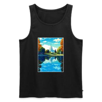 Washington Dc United States Vintage Travel Poster - Men's Premium Organic Tank Top - black - Front - Michal (187cm)