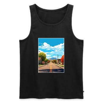 Vernal Utah Posters Vintage Travel Poster Souvenir - Men's Premium Organic Tank Top - black - Front - AI Model Male 178 light (178cm)