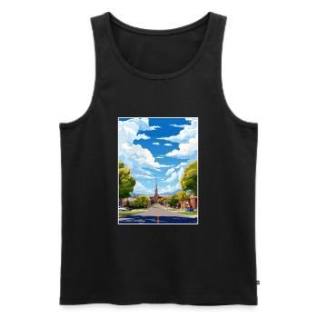 Vernal Utah Posters Vintage Travel Poster Souvenir - Men's Premium Organic Tank Top - black - Front - AI Model Male 178 light (178cm)