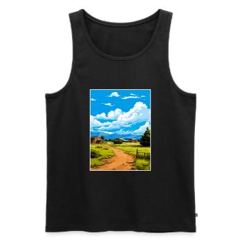 Torrey Utah Posters Vintage Travel Poster Souvenir - Men's Premium Organic Tank Top - black - Front - AI Model Male 178 light (178cm)