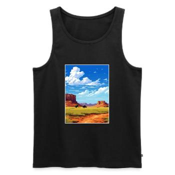 Torrey Utah Posters Vintage Travel Poster Souvenir - Men's Premium Organic Tank Top - black - Front - AI Model Male 178 light (178cm)