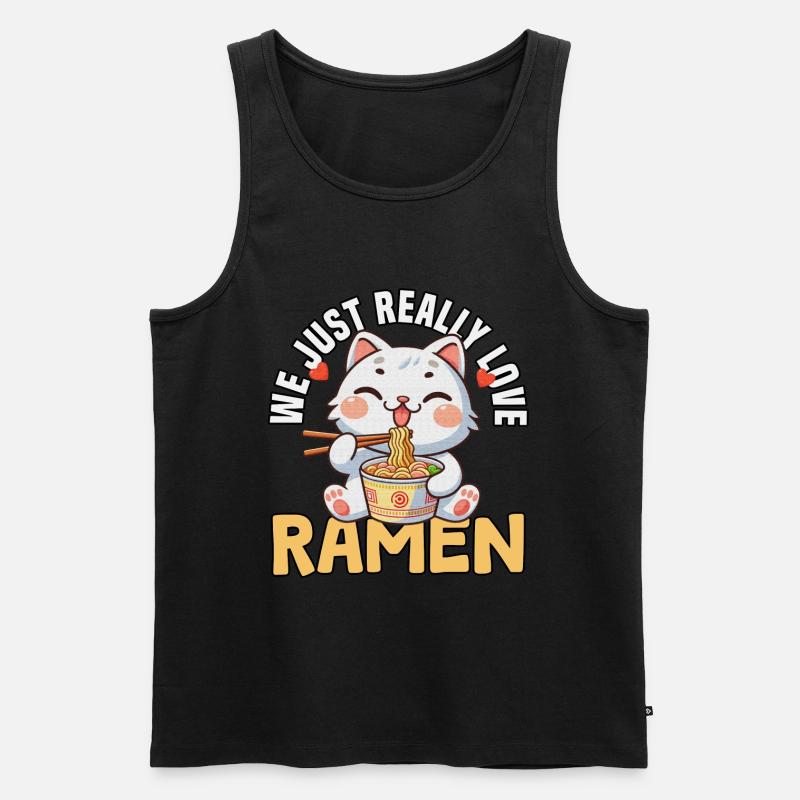 Nous aimons vraiment les ramen - Débardeur bio Premium Homme - noir