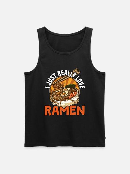 i just really love ramen - Men's Premium Organic Tank Top - black