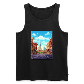 Nashville Tennessee Vintage voyage affiche Souvenir - Débardeur bio Premium Homme - noir - Devant - Michal (187cm)