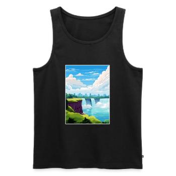 Niagara Falls Kanada Vintage Reiseposter WPA Kunst - Männer Premium Bio Tank Top - Schwarz - Vorne - AI Model Male 178 light (178cm)