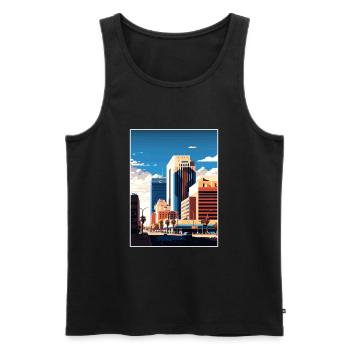 Glendale Arizona Vintage voyage affiche Souvenir - Débardeur bio Premium Homme - noir - Devant - Michal (187cm)