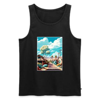 Gilbert Arizona Vintage Travel Poster WPA Souvenir - Men's Premium Organic Tank Top - black - Front - Michal (187cm)