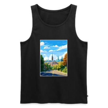 Ottawa Canada Affiche de voyage vintage WPA Souvenir - Débardeur bio Premium Homme - noir - Devant - Michal (187cm)