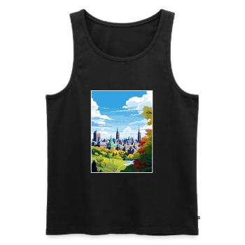 Ottawa Canada Affiche de voyage vintage WPA Souvenir - Débardeur bio Premium Homme - noir - Devant - Michal (187cm)