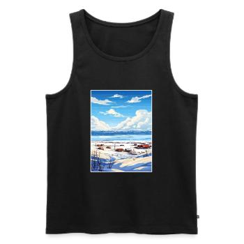 Kotzebue Alaska Vintage Travel Poster WPA Souvenir - Men's Premium Organic Tank Top - black - Front - Michal (187cm)