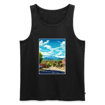 Zeder Utah Vintage Reiseposter WPA Souvenir - Männer Premium Bio Tank Top - Schwarz - Vorne - AI Model Male 178 light (178cm)
