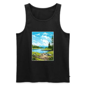 Soldotna Alaska Vintage Travel Poster WPA Souvenir - Men's Premium Organic Tank Top - black - Front - Michal (187cm)