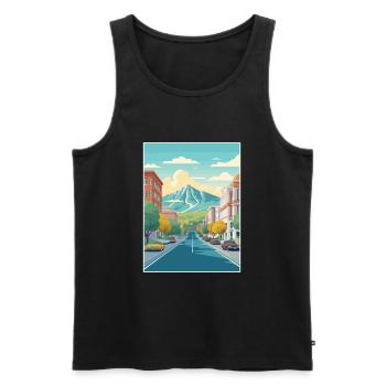 Provo Utah Posters Vintage Travel Poster Souvenir - Men's Premium Organic Tank Top - black - Front - AI Model Male 178 light (178cm)