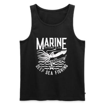 Marine Diving club - Men's Premium Organic Tank Top - black - Front - Michal (187cm)