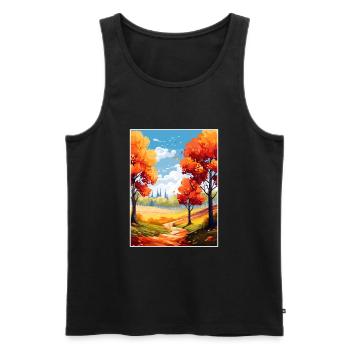 Adelaide Hills Australien Vintage Reiseposter WPA - Männer Premium Bio Tank Top - Schwarz - Vorne - AI Model Male 178 light (178cm)