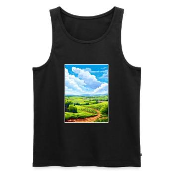 Barossa Valley Australie Vintage voyage affiche WPA - Débardeur bio Premium Homme - noir - Devant - Michal (187cm)