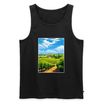 Barossa Valley Australie Vintage voyage affiche WPA - Débardeur bio Premium Homme - noir - Devant - Michal (187cm)