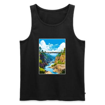 Katarakt Schlucht Australien Vintage Reiseposter WPA - Männer Premium Bio Tank Top - Schwarz - Vorne - AI Model Male 178 light (178cm)