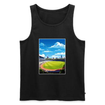 Melbourne Cricket Ground Vintage voyage affiche WPA - Débardeur bio Premium Homme - noir - Devant - Michal (187cm)