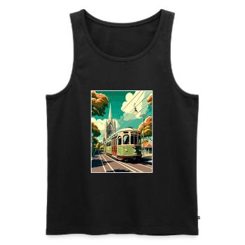 Christchurch Nouvelle-Zélande Vintage Travel Poster WPA - Débardeur bio Premium Homme - noir - Devant - Michal (187cm)