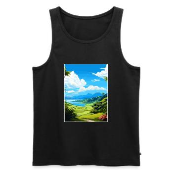 Whangarei Neuseeland Vintage Reiseposter WPA - Männer Premium Bio Tank Top - Schwarz - Vorne - Michal (187cm)