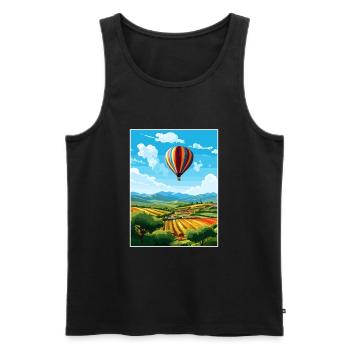 Yarra Valley Australie Vintage voyage affiche WPA - Débardeur bio Premium Homme - noir - Devant - Michal (187cm)