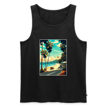 Port Douglas Australia Vintage Travel Poster WPA - Men's Premium Organic Tank Top - black - Front - Michal (187cm)