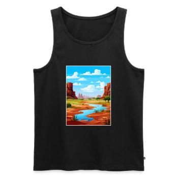 The Kimberley Australia Vintage Travel Poster WPA - Men's Premium Organic Tank Top - black - Front - Michal (187cm)
