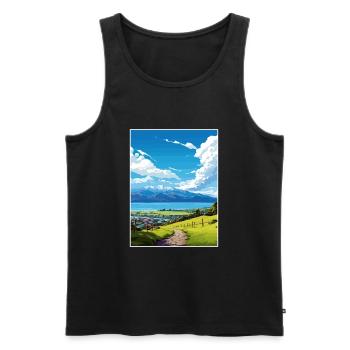 Kaikoura Nouvelle-Zélande Nz Vintage Travel Poster WPA - Débardeur bio Premium Homme - noir - Devant - Michal (187cm)