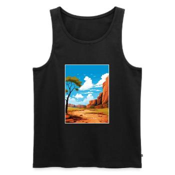 The Kimberley Australia Vintage Travel Poster WPA - Men's Premium Organic Tank Top - black - Front - Michal (187cm)