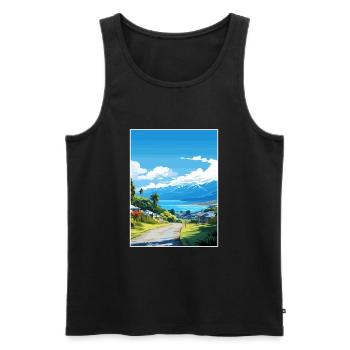 Kaikoura Nouvelle-Zélande Nz Vintage Travel Poster WPA - Débardeur bio Premium Homme - noir - Devant - Michal (187cm)