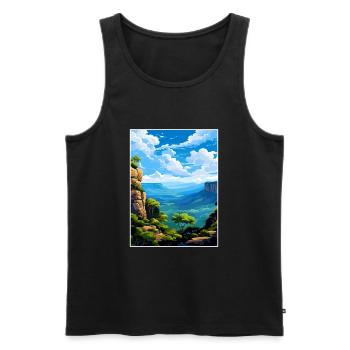 Blue Mountain Australien Vintage Reiseposter WPA - Männer Premium Bio Tank Top - Schwarz - Vorne - Michal (187cm)