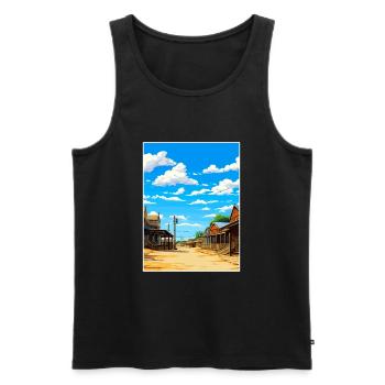 Sovereign Hills Australia Vintage Travel Poster - Men's Premium Organic Tank Top - black - Front - Michal (187cm)