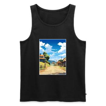 Sovereign Hills Australia Vintage Travel Poster - Men's Premium Organic Tank Top - black - Front - Michal (187cm)