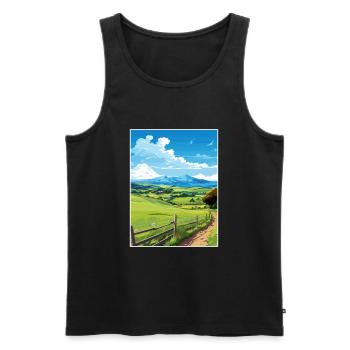 Havelock Nord-Neuseeland Vintage-Reiseposter - Männer Premium Bio Tank Top - Schwarz - Vorne - Michal (187cm)