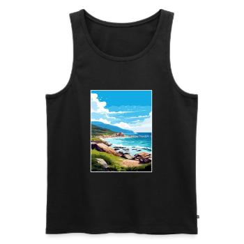 Wilsons Promontory National Park Reiseplakat - Männer Premium Bio Tank Top - Schwarz - Vorne - Michal (187cm)