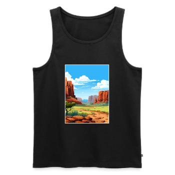 Purnululu Nationalpark Australien Reiseposter - Männer Premium Bio Tank Top - Schwarz - Vorne - Michal (187cm)