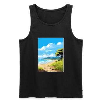 Rakiura Nationalpark Neuseeland Reiseposter - Männer Premium Bio Tank Top - Schwarz - Vorne - Michal (187cm)