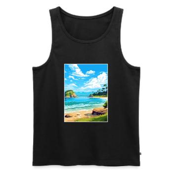 Abel Tasman Nationalpark Neuseeland Souvenir - Männer Premium Bio Tank Top - Schwarz - Vorne - AI Model Male 178 light (178cm)